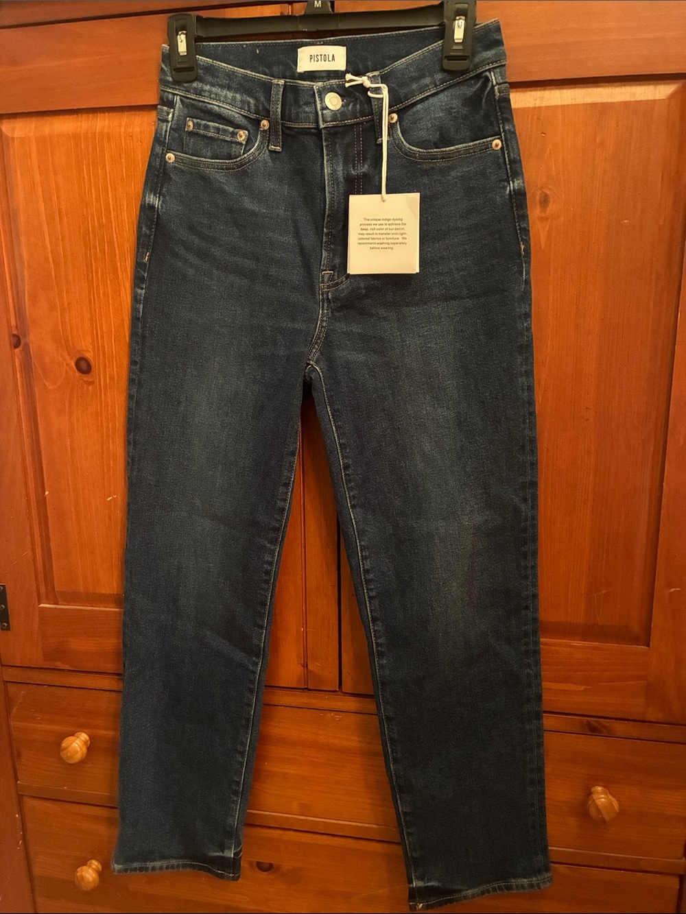 pistola Dark Indigo Straight Leg Jeans size 26